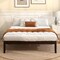 Queen Size Platform Bed Frame with Slats Support and Rubber Wood Legs